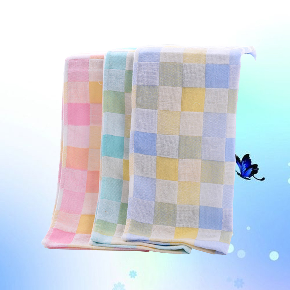 Home Textiles Pakistan - 3枚入り、ガーゼ製の二重構造ハンドタオル。柔らかく、吸水性が高く、速乾性のあるフェイスタオル。ご家庭やホテルでの使用に最適。