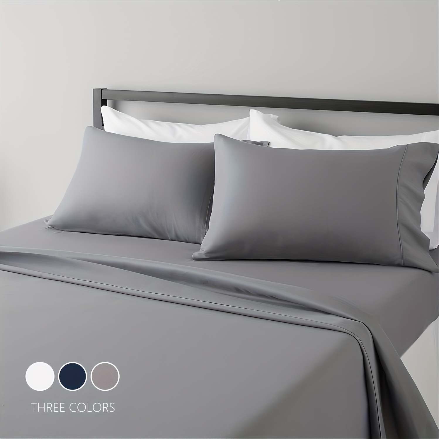 Bed Sheet Microfiber - デラックスホテルベッドシーツセット,通気性と冷却性,非常に柔らかく,簡単にフィット,3個,4個