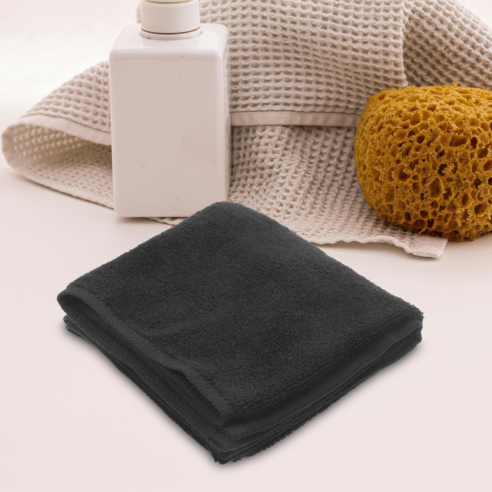 Home Textiles Pakistan - 女性用、肌触りの良いコットン製ヘアタオル2枚セット。速乾性があり、濡れた髪を拭くのに最適。サロン、自宅、屋外での使用に便利で、携帯性にも優れています。