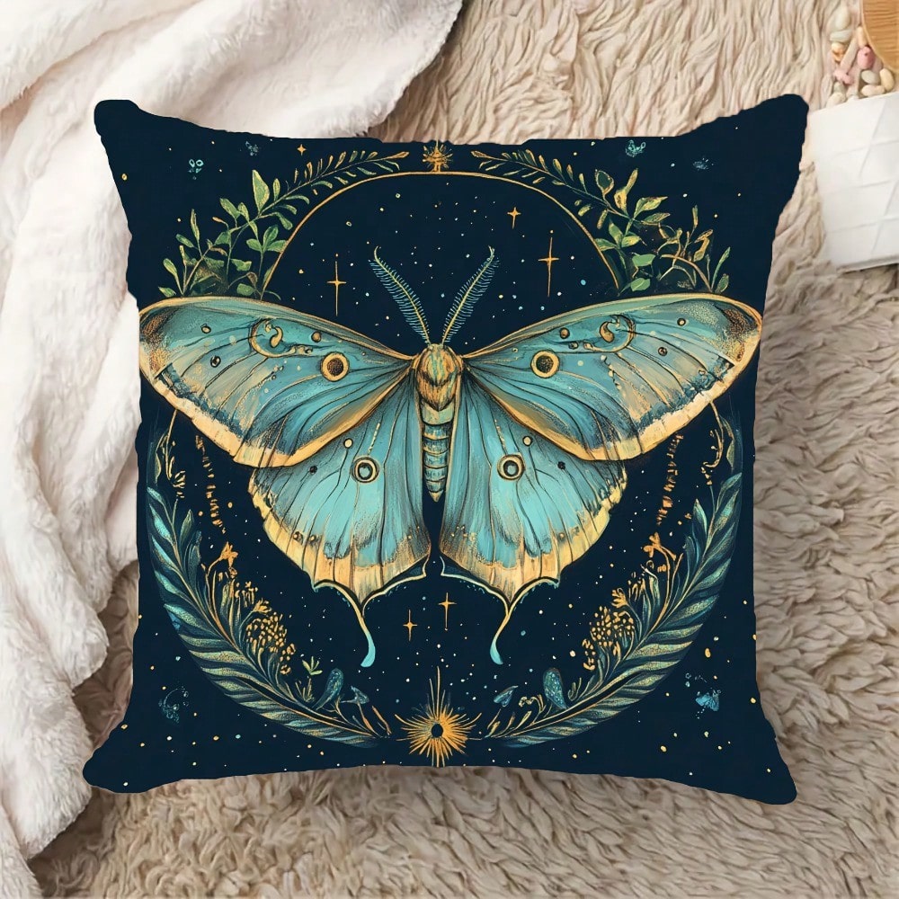 18x18インチ ボヘミアン モス＆クレセントムーン ピロー - Pillow Insert 18X18 のレビューと価格