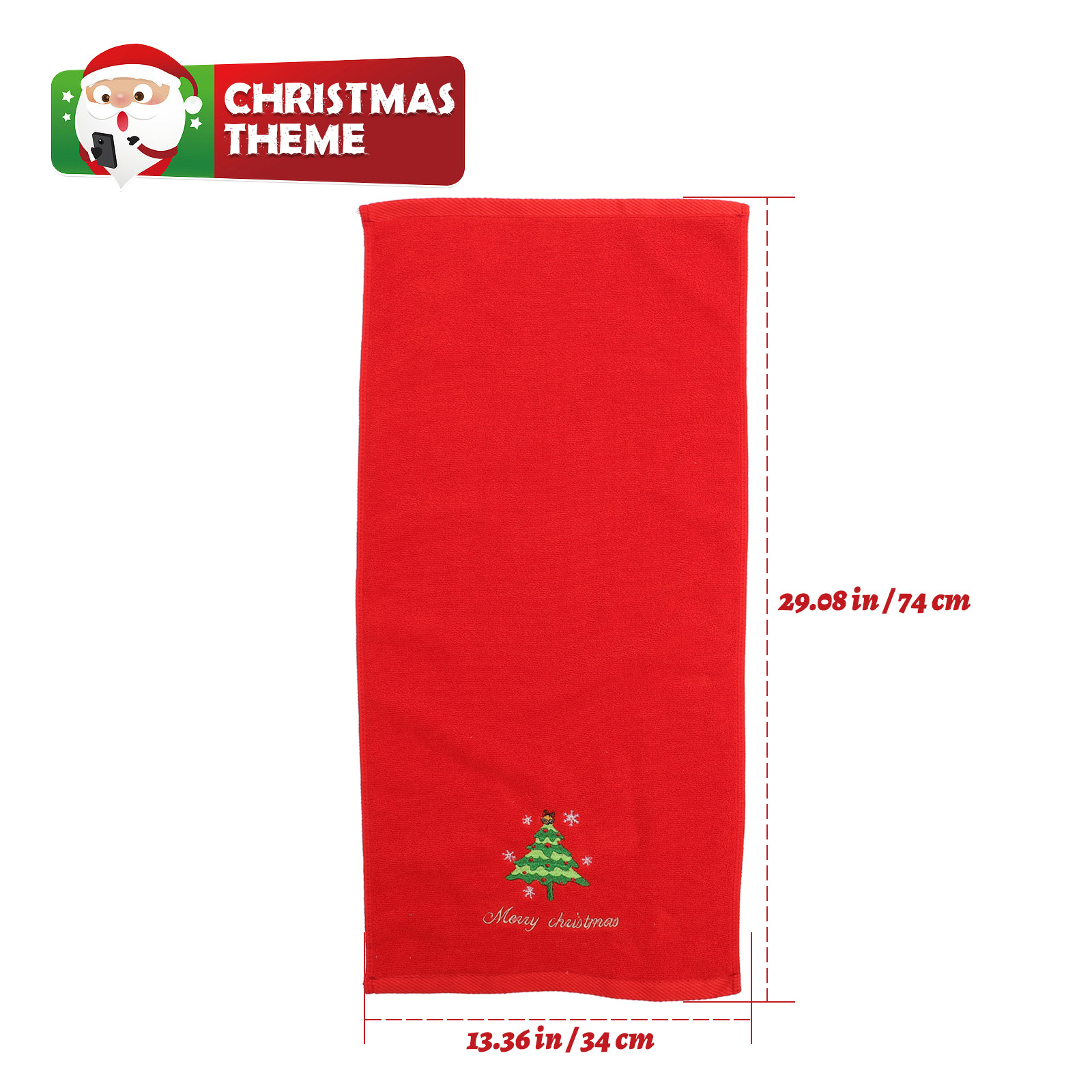 刺繍入りコットン製クリスマス柄タオル2枚セット。柔らかく吸水 - Home Textiles Pakistan のレビューと価格