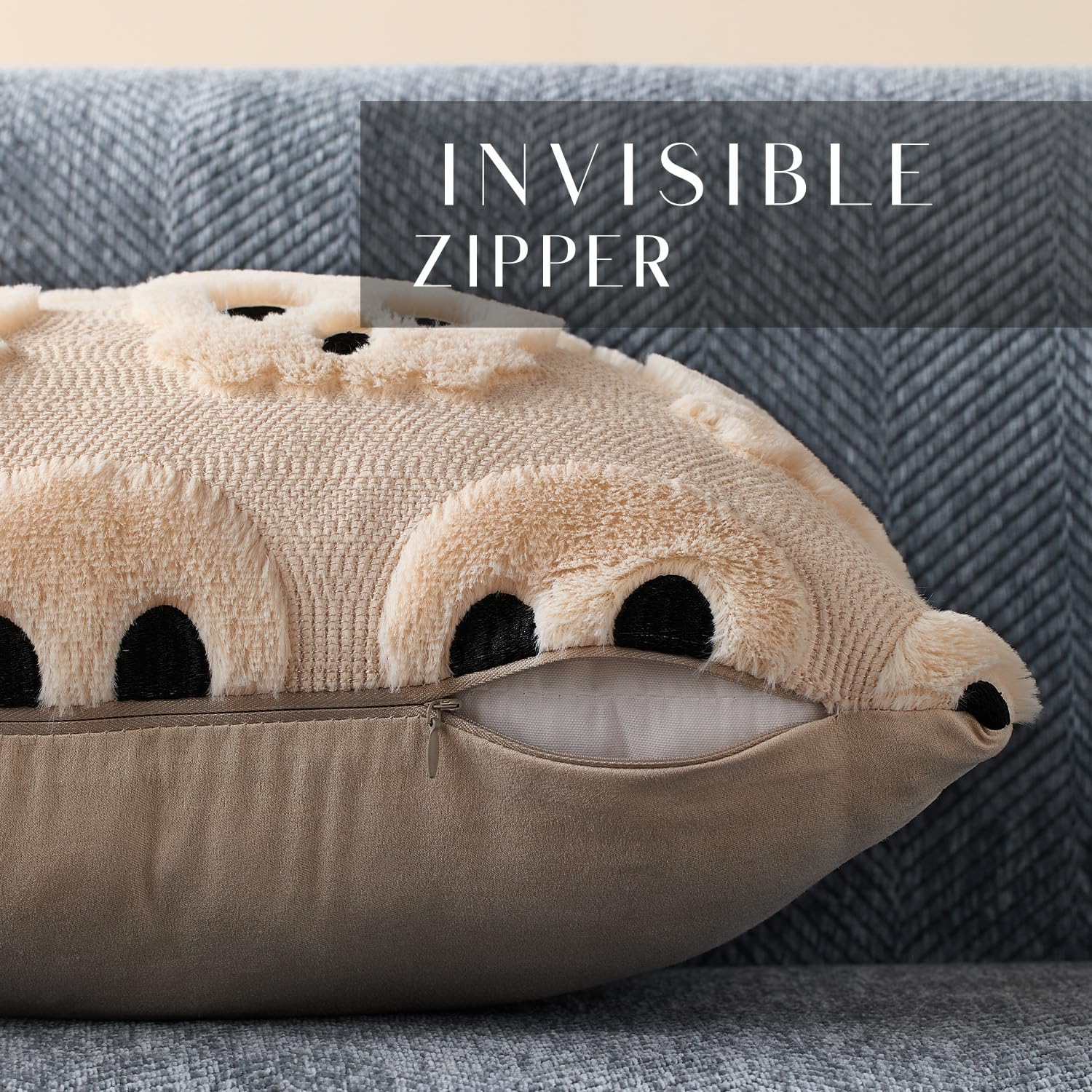 ハロウィン枕カバー 18x18 インチ ベージュ スケルトン - Pillow Insert 18X18 のレビューと価格