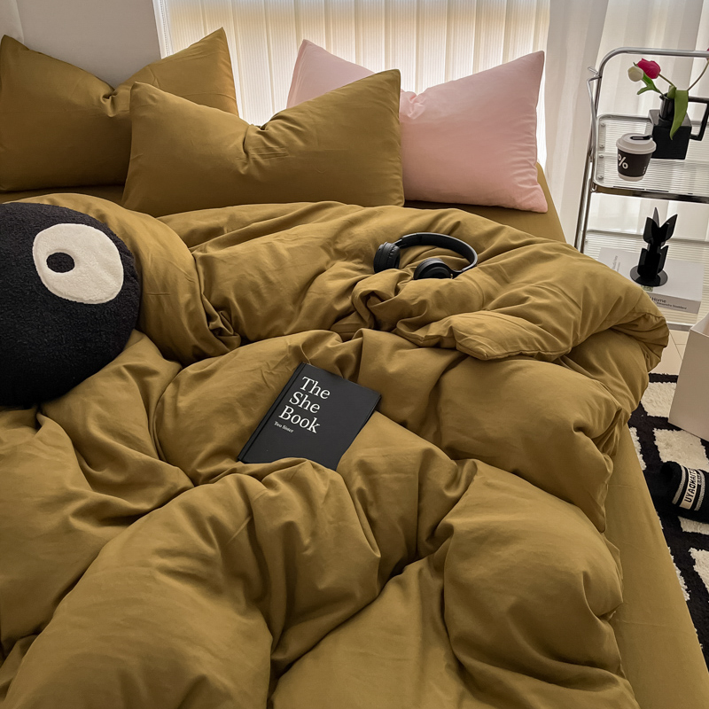 ジッパー付きの居心地の良い寝具セット、2つの枕カバー、無地、 - Bed Sheet Microfiber のレビューと価格