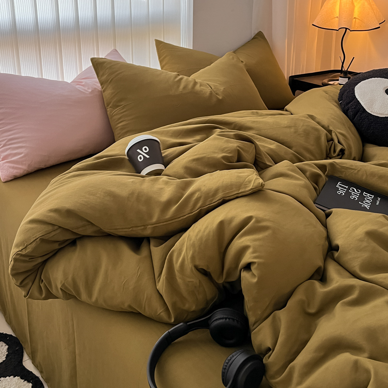 ジッパー付きの居心地の良い寝具セット、2つの枕カバー、無地、 - Bed Sheet Microfiber のレビューと価格