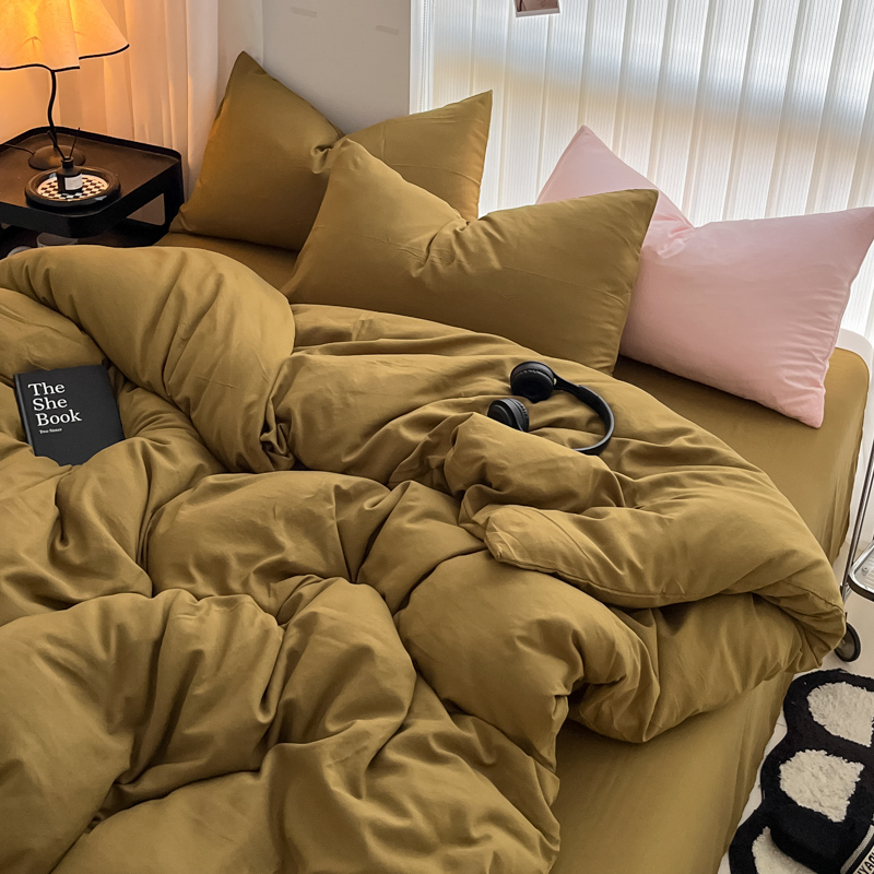 ジッパー付きの居心地の良い寝具セット、2つの枕カバー、無地、 - Bed Sheet Microfiber のレビューと価格