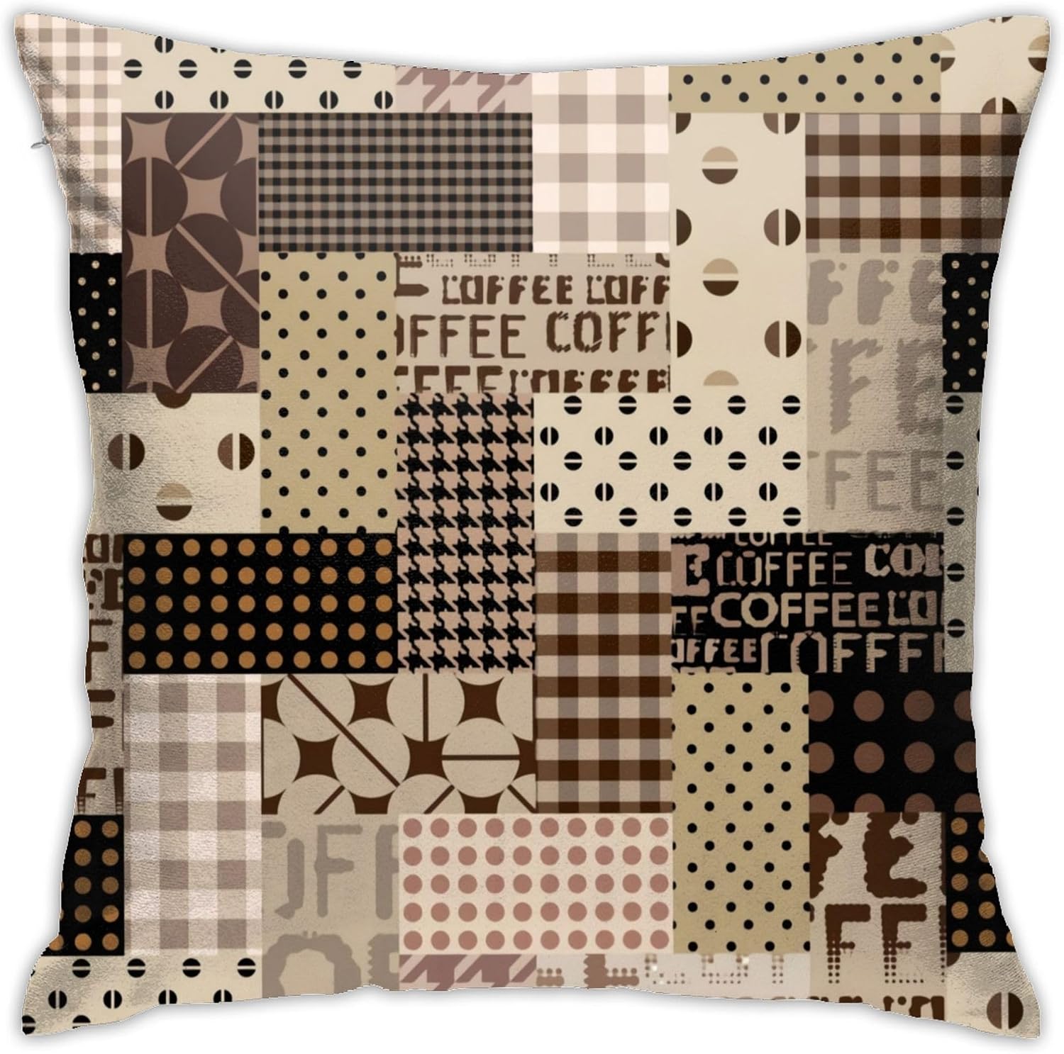 コーヒータイム用クッションカバー ヴィンテージポルカドット  - Pillow Insert 18X18 のレビューと価格