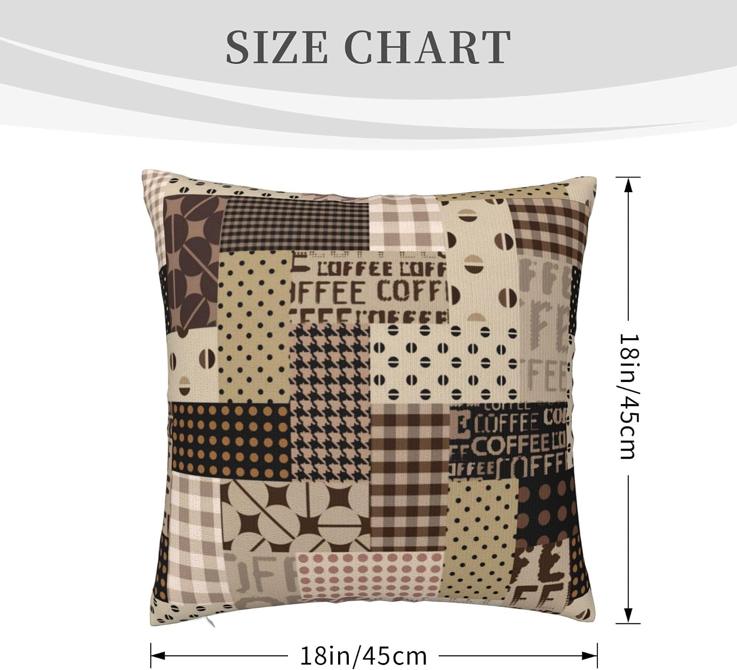 コーヒータイム用クッションカバー ヴィンテージポルカドット  - Pillow Insert 18X18 のレビューと価格
