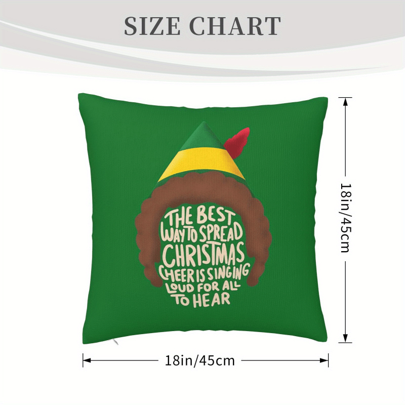 ヴィンテージエルフ柄クリスマス枕カバー1枚、18×18インチ - Pillow Insert 18X18 のレビューと価格