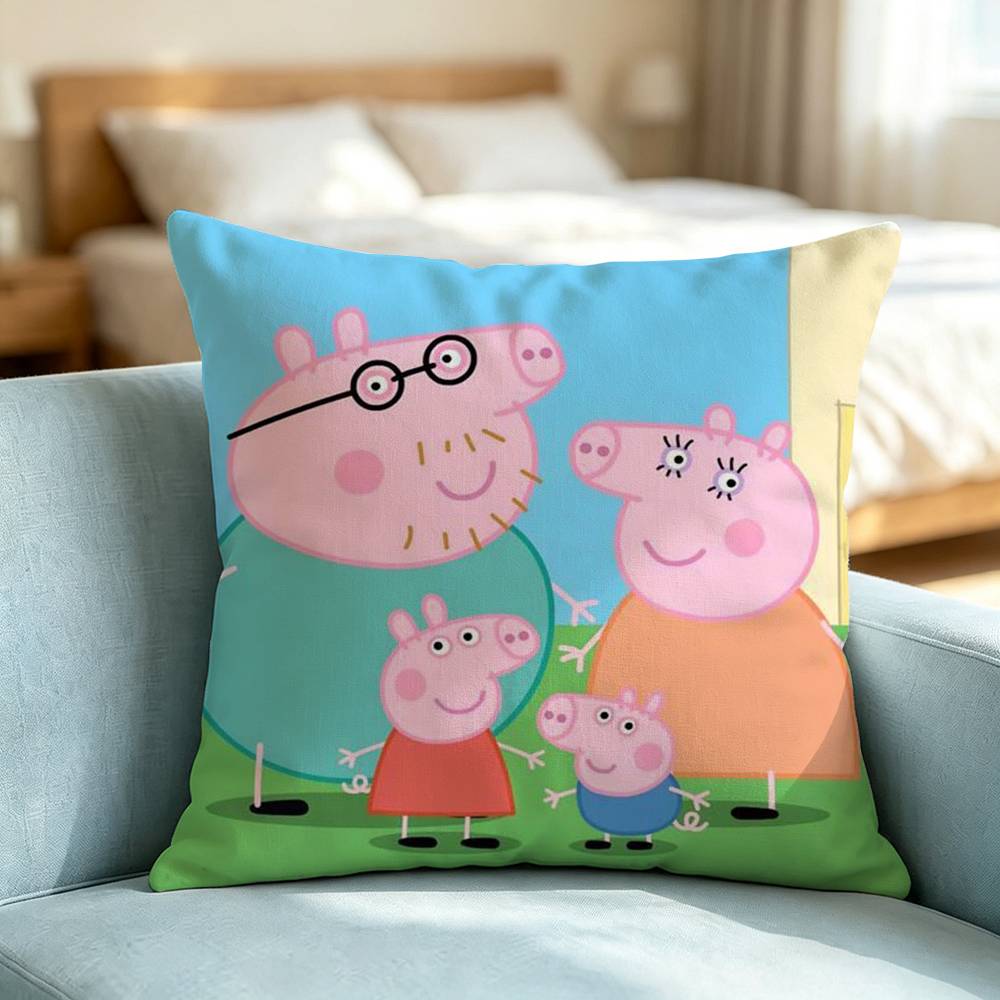 ペッパピッグ C-カートゥーン P-ピンク スクエア 両面プ - Home Textiles Inc のレビューと価格