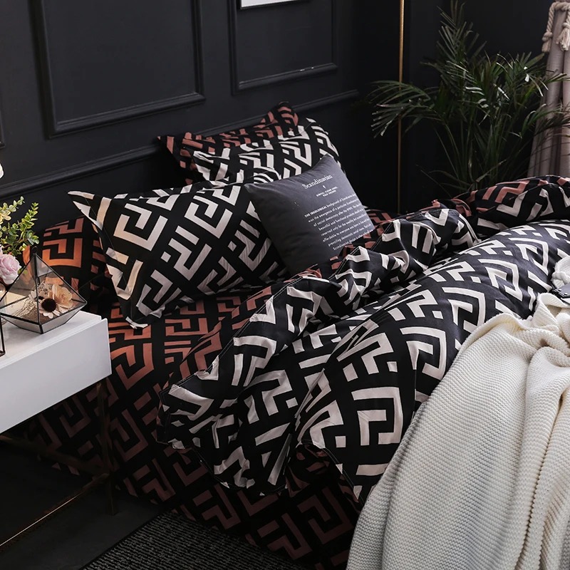 枕カバー付きデラックスベッドリネンセット,掛け布団カバー,フ - Home Textiles Bedding のレビューと価格