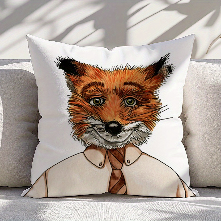 1pc ミスターフォックス枕カバー 秋の森のテーマ ポリエス - Pillow Insert 18X18 のレビューと価格