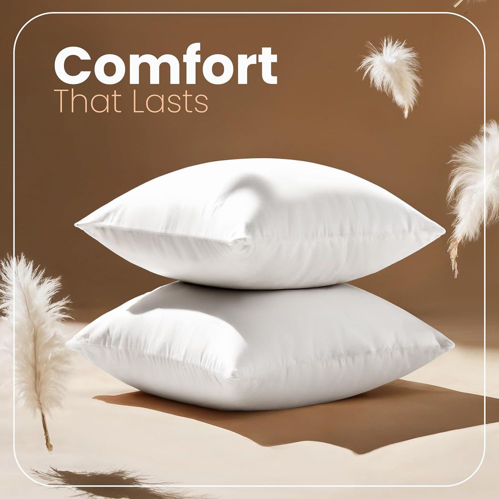 18x18の白い枕インサート2個セット、家の装飾と快適さのた - Pillow Insert 18X18 のレビューと価格